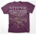 No Sleep Gold T-Shirt (Silver & Gold on Burgundy)
